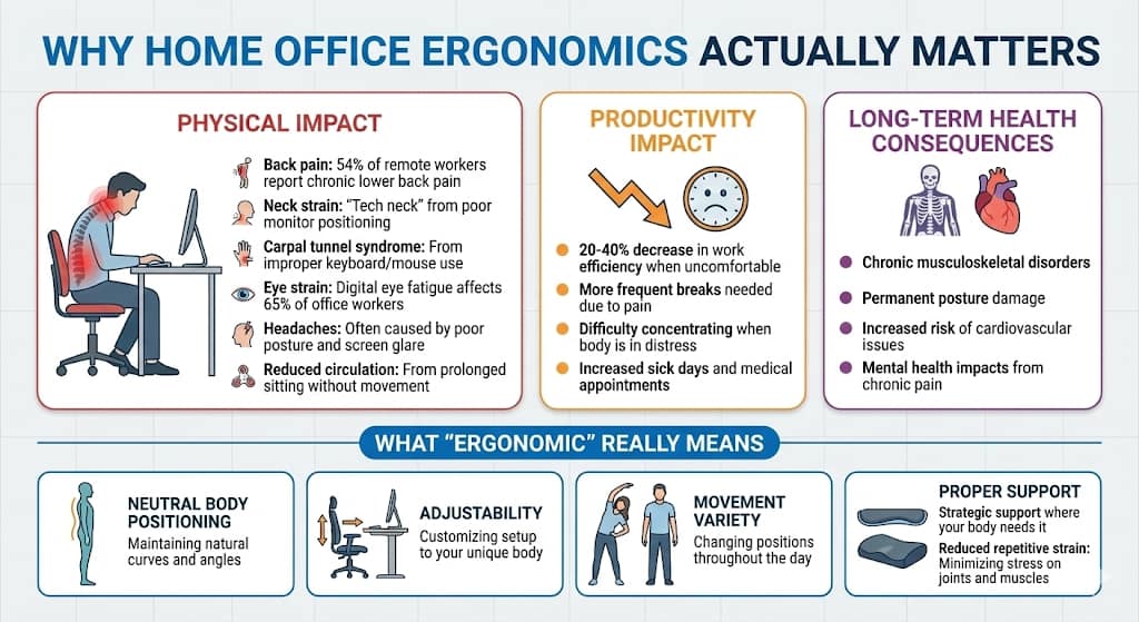 Why Home Office Ergonomics Actually Matters