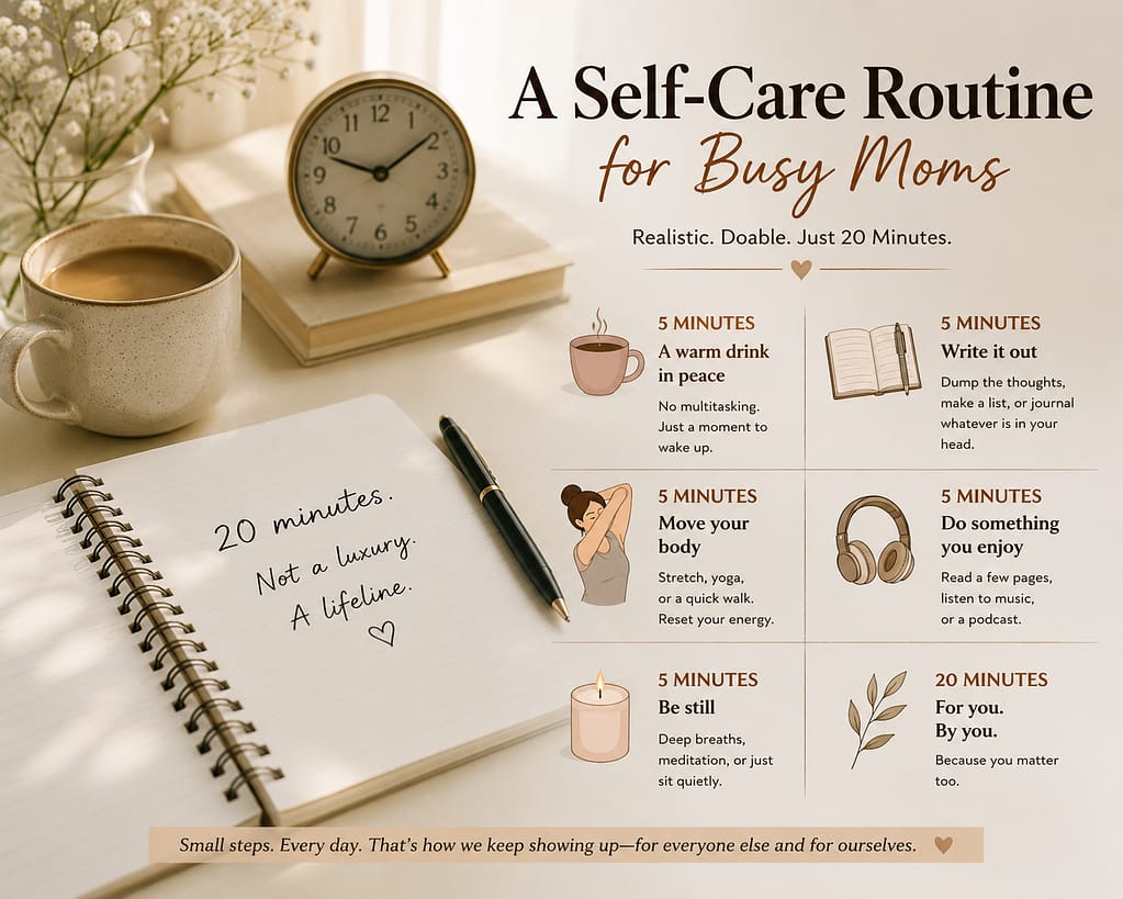 Self-Care Routine for Busy Moms With Only 20 Minutes